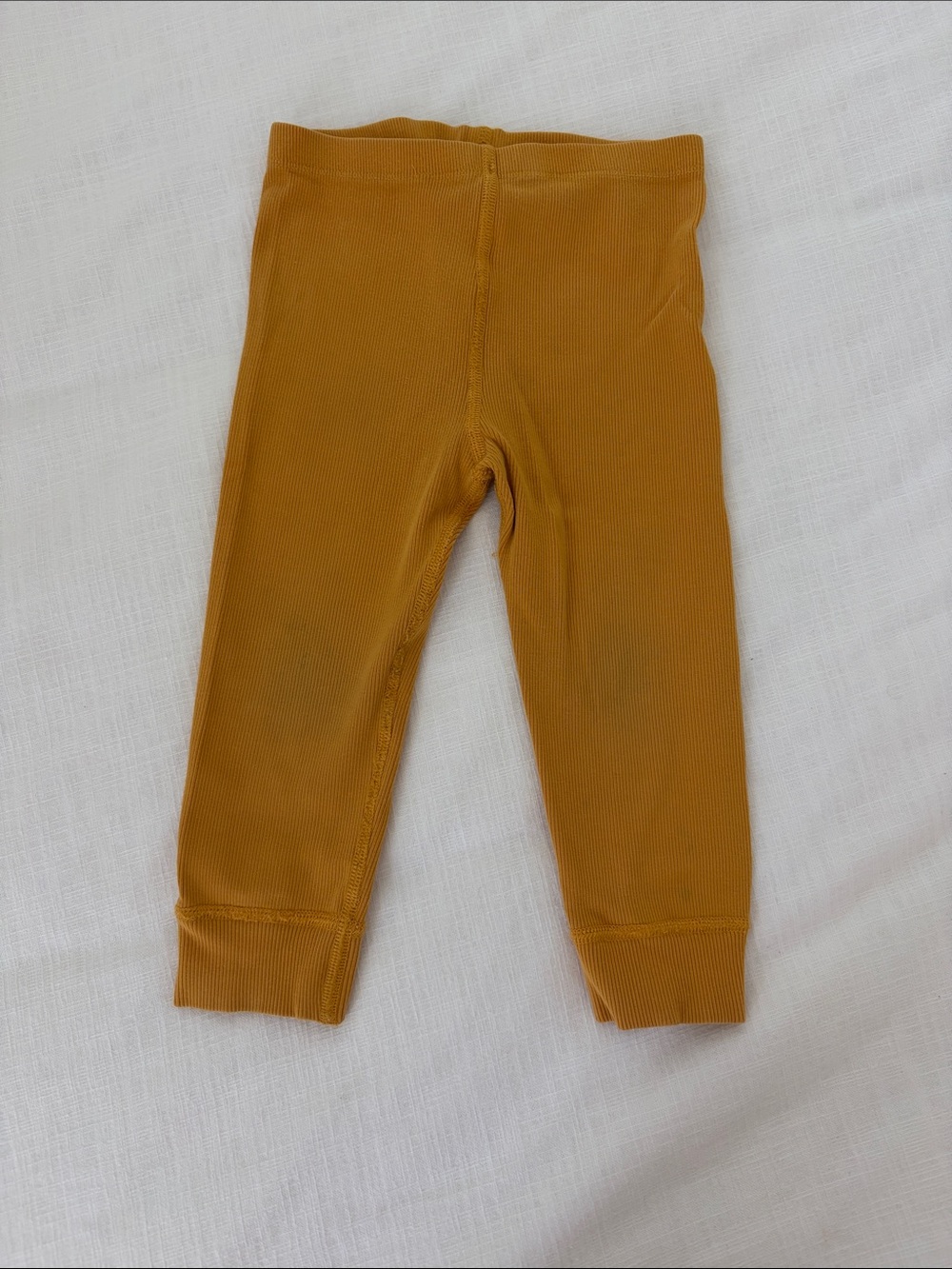 Hanna Andersson Mustard Ribbed Kids Leggings 90cm / 3T